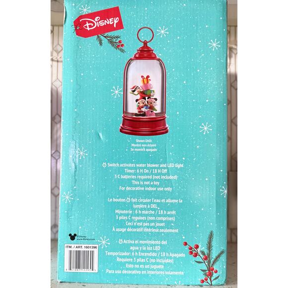 Disney Holiday Lantern Christmas Snow Dome Gifts Water Globe Glitter 2023 - Picture 6 of 6